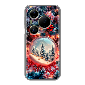 Силиконовый чехол на Huawei Pura 90 Pro Max с принтом Новый год