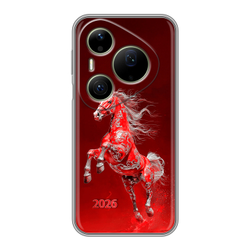 Силиконовый чехол на Huawei Pura 90 Pro Max с принтом Новый год
