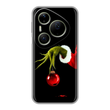 Силиконовый чехол на Huawei Pura 90 Pro Max с принтом Новый год Гринч
