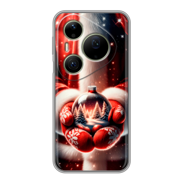 Силиконовый чехол на Huawei Pura 90 Pro Max с принтом Новый год
