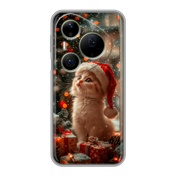 Силиконовый чехол на Huawei Pura 90 Pro Max с принтом Новый год