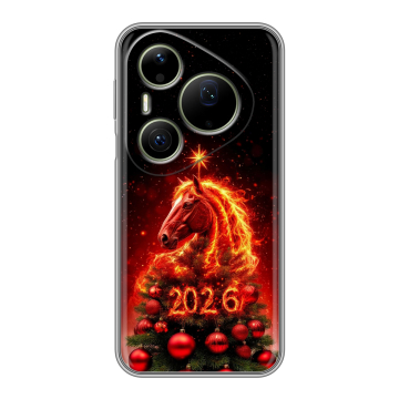 Силиконовый чехол на Huawei Pura 90 Pro Max с принтом Новый год