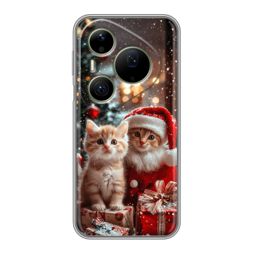 Силиконовый чехол на Huawei Pura 90 Pro Max с принтом Новый год