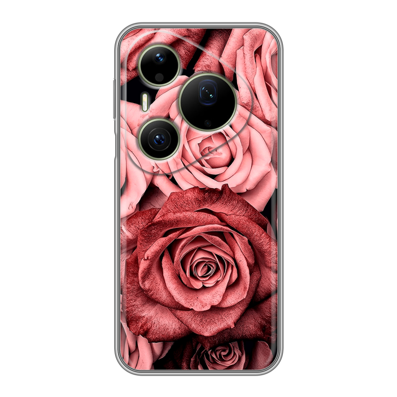 Силиконовый чехол на Huawei Pura 90 Pro Max с принтом Цветы розы Силиконовый чехол на Huawei Pura 90 Pro Max с принтом Цветы розы