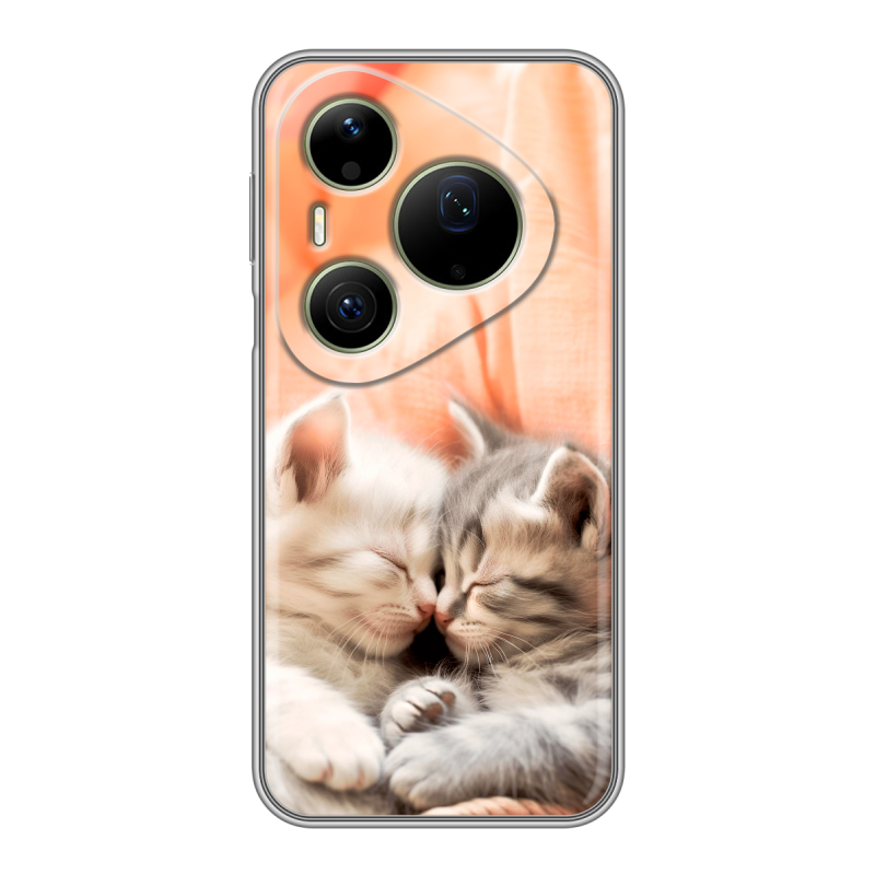 Силиконовый чехол на Huawei Pura 90 Pro Max с принтом Котята Силиконовый чехол на Huawei Pura 90 Pro Max с принтом Котята