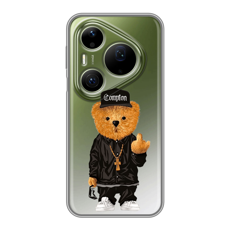 Силиконовый чехол на Huawei Pura 90 Pro Max с принтом Мишка Силиконовый чехол на Huawei Pura 90 Pro Max с принтом Мишка