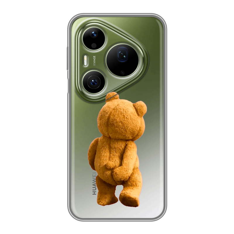 Силиконовый чехол на Huawei Pura 90 Pro Max с принтом Медведь Силиконовый чехол на Huawei Pura 90 Pro Max с принтом Медведь