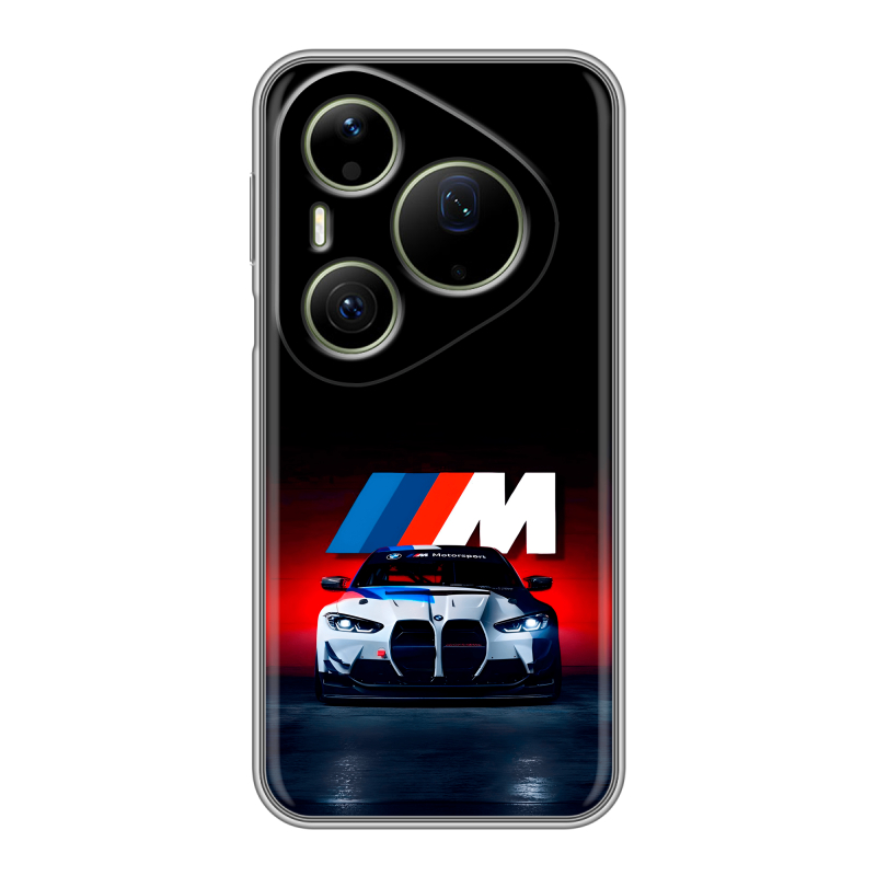 Силиконовый чехол на Huawei Pura 90 Pro Max с принтом БМВ BMW Силиконовый чехол на Huawei Pura 90 Pro Max с принтом БМВ BMW