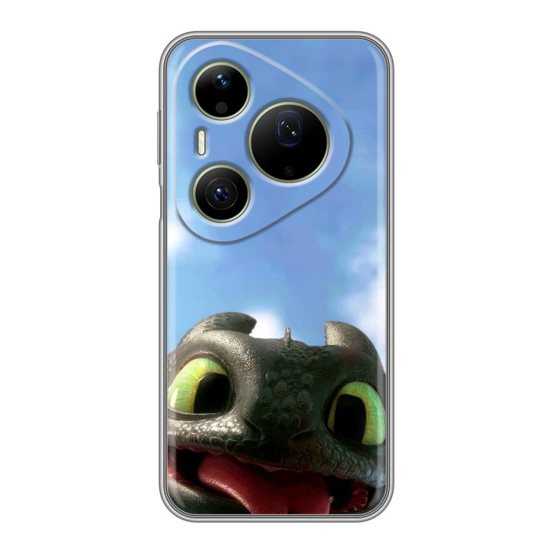 Силиконовый чехол на Huawei Pura 90 Pro Max с принтом Как приручить дракона Силиконовый чехол на Huawei Pura 90 Pro Max с принтом Как приручить дракона