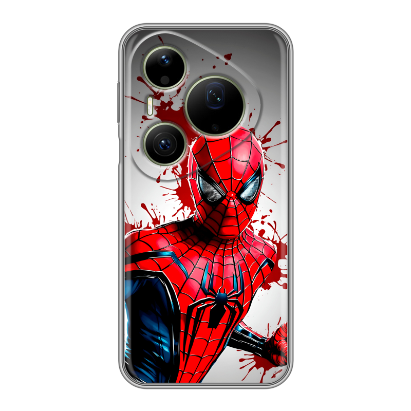 Силиконовый чехол на Huawei Pura 90 Pro Max с принтом Spiderman Человек паук Силиконовый чехол на Huawei Pura 90 Pro Max с принтом Spiderman Человек паук