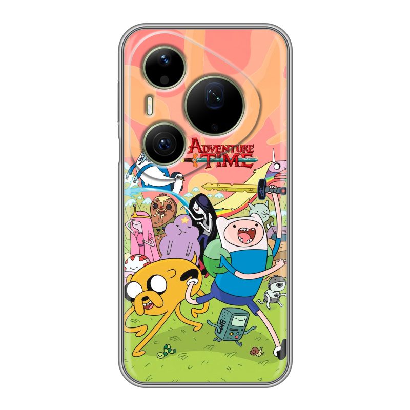 Силиконовый чехол на Huawei Pura 90 Pro Max с принтом Adventure time Время приключений Силиконовый чехол на Huawei Pura 90 Pro Max с принтом Adventure time Время приключений