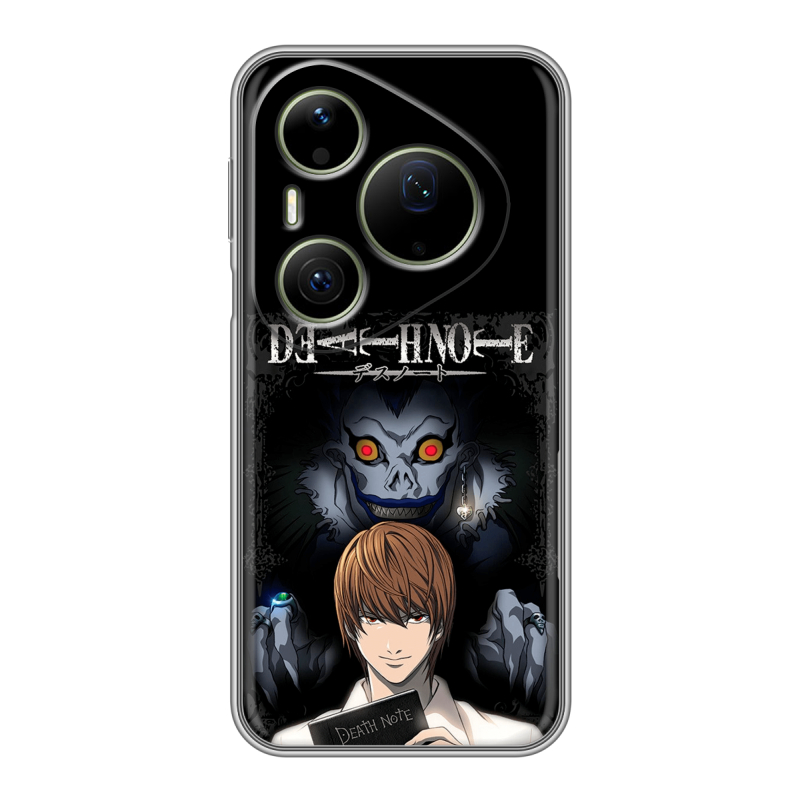 Силиконовый чехол на Huawei Pura 90 Pro Max с принтом Death note Тетрадь смерти Силиконовый чехол на Huawei Pura 90 Pro Max с принтом Death note Тетрадь смерти