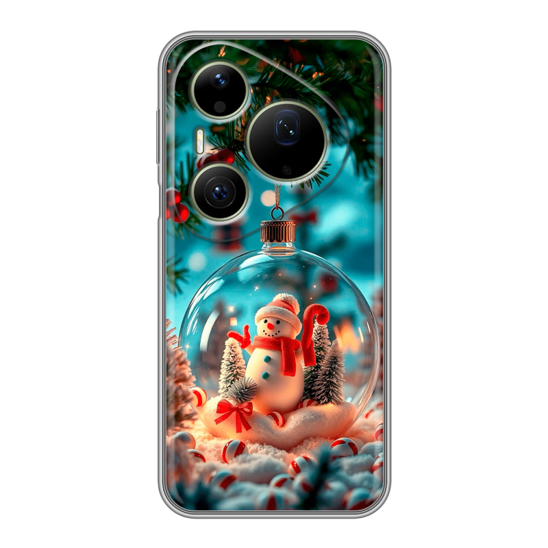 Силиконовый чехол на Huawei Pura 90 Pro Max с принтом Новый год Силиконовый чехол на Huawei Pura 90 Pro Max с принтом Новый год