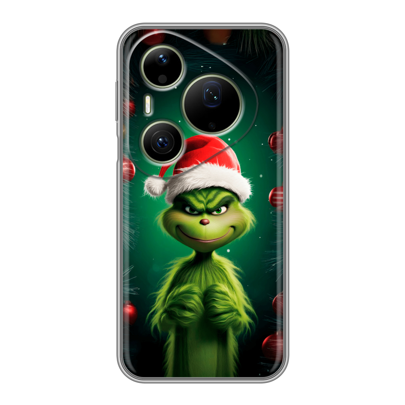 Силиконовый чехол на Huawei Pura 90 Pro Max с принтом Гринч Новый год Рождество Силиконовый чехол на Huawei Pura 90 Pro Max с принтом Гринч Новый год Рождество