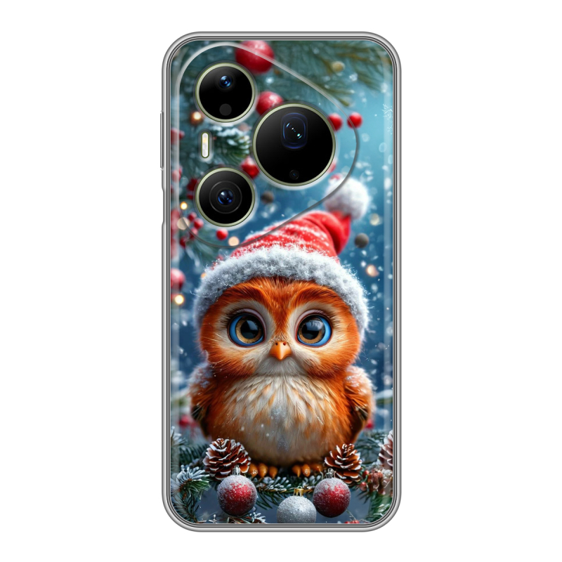 Силиконовый чехол на Huawei Pura 90 Pro Max с принтом Новый год Силиконовый чехол на Huawei Pura 90 Pro Max с принтом Новый год
