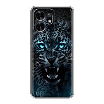 Силиконовый чехол на Honor X6D с принтом Темный леопард Силиконовый чехол на Honor X6D с принтом Темный леопард