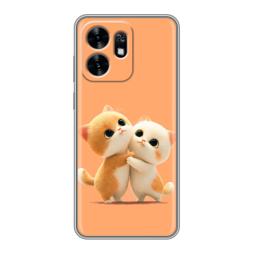 Силиконовый чехол на Honor X6D с принтом Милые котики Силиконовый чехол на Honor X6D с принтом Милые котики