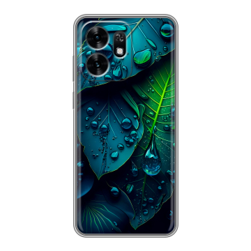 Силиконовый чехол на Honor X6D с принтом Листья Силиконовый чехол на Honor X6D с принтом Листья