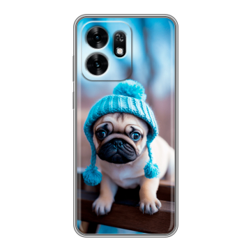 Силиконовый чехол на Honor X6D с принтом Мопс в шапке Силиконовый чехол на Honor X6D с принтом Мопс в шапке