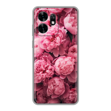 Силиконовый чехол на Honor X6D с принтом цветы пионы Силиконовый чехол на Honor X6D с принтом цветы пионы
