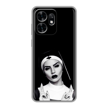Силиконовый чехол на Honor X6D с принтом монашка Силиконовый чехол на Honor X6D с принтом монашка
