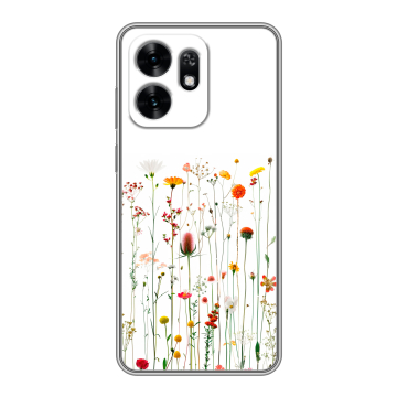 Силиконовый чехол на Honor X6D с принтом цветы Силиконовый чехол на Honor X6D с принтом цветы