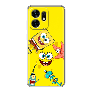 Силиконовый чехол на Honor X6D с принтом Спанч боб Спанчбоб
