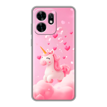 Силиконовый чехол на Honor X6D с принтом Единорог