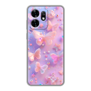 Силиконовый чехол на Honor X6D с принтом Бабочки