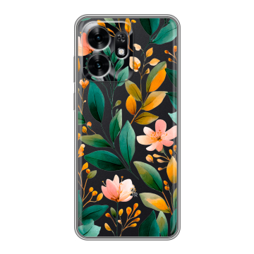 Силиконовый чехол на Honor X6D с принтом Цветы паттерн