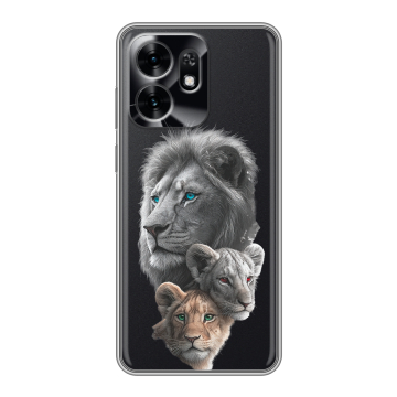 Силиконовый чехол на Honor X6D с принтом Львы
