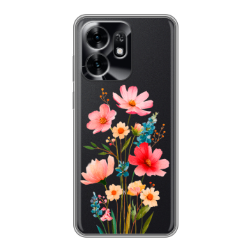 Силиконовый чехол на Honor X6D с принтом Цветы