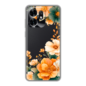 Силиконовый чехол на Honor X6D с принтом Цветы принт