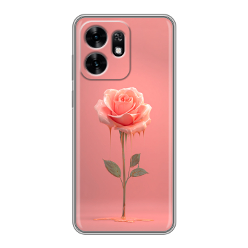 Силиконовый чехол на Honor X6D с принтом Розовая роза