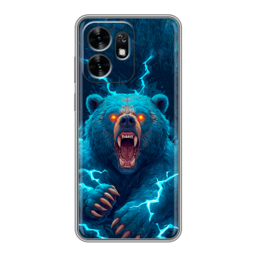 Силиконовый чехол на Honor X6D с принтом Медведь