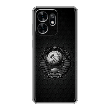 Силиконовый чехол на Honor X6D с принтом Герб Флаг СССР