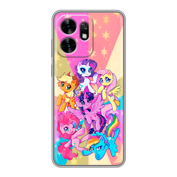 Силиконовый чехол на Honor X6D с принтом My little pony Дружба чудо