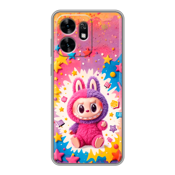 Силиконовый чехол на Honor X6D с принтом Labubu Лабубу