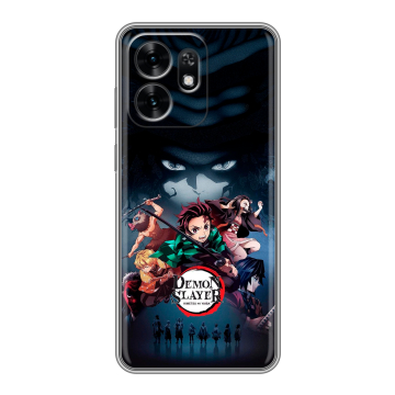 Силиконовый чехол на Honor X6D с принтом Demon Slayer Клинок рассекающий демонов