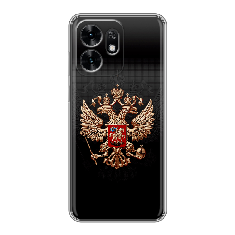 Силиконовый чехол на Honor X6D с принтом Герб России Силиконовый чехол на Honor X6D с принтом Герб России