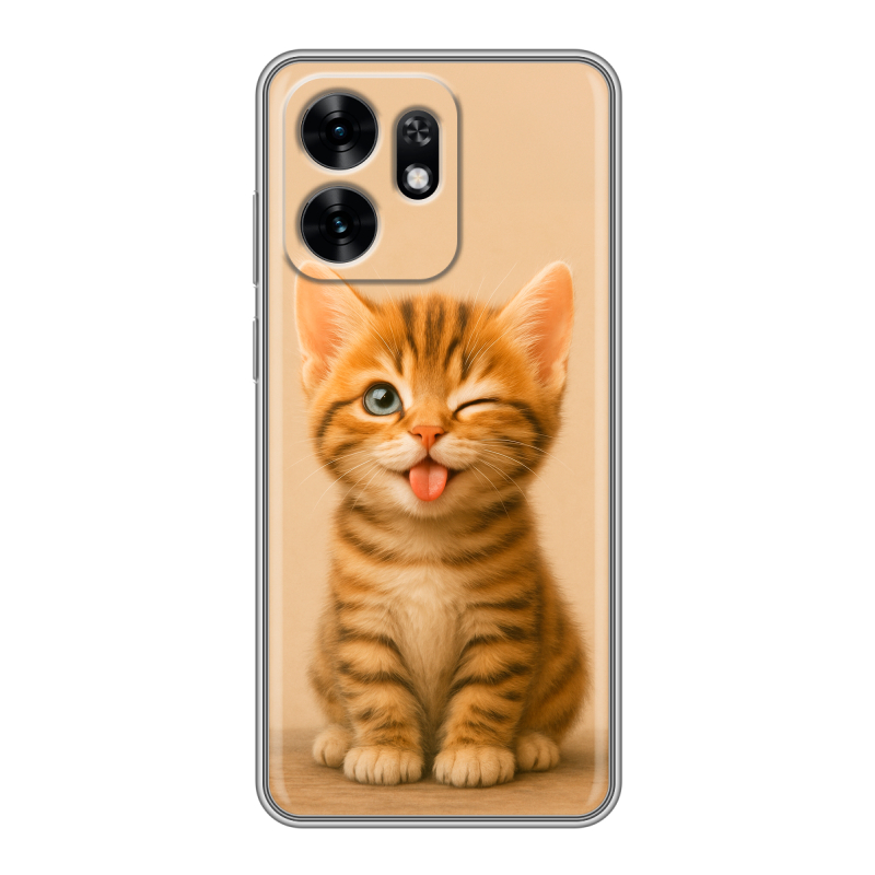 Силиконовый чехол на Honor X6D с принтом котенок Силиконовый чехол на Honor X6D с принтом котенок