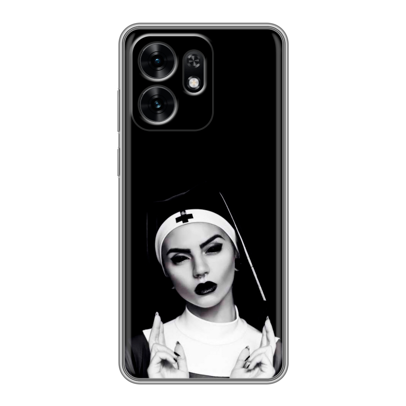 Силиконовый чехол на Honor X6D с принтом монашка Силиконовый чехол на Honor X6D с принтом монашка