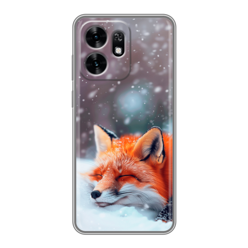 Силиконовый чехол на Honor X6D с принтом лиса Силиконовый чехол на Honor X6D с принтом лиса