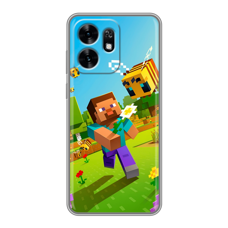Силиконовый чехол на Honor X6D с принтом Майнкрафт Minecraft Силиконовый чехол на Honor X6D с принтом Майнкрафт Minecraft