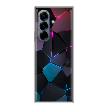 Пластиковый чехол на Samsung Galaxy Z Fold 8 с принтом Геометрия неона