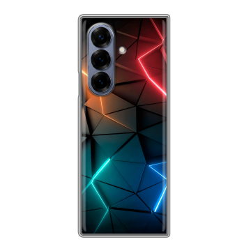 Пластиковый чехол на Samsung Galaxy Z Fold 8 с принтом Абстракция неон