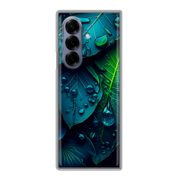 Пластиковый чехол на Samsung Galaxy Z Fold 8 с принтом Листья