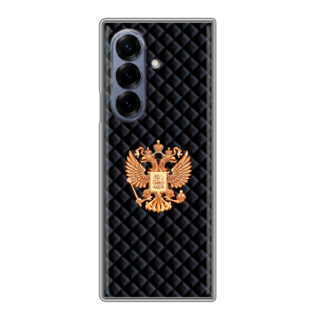 Пластиковый чехол на Samsung Galaxy Z Fold 8 с принтом Герб России принт Пластиковый чехол на Samsung Galaxy Z Fold 8 с принтом Герб России принт