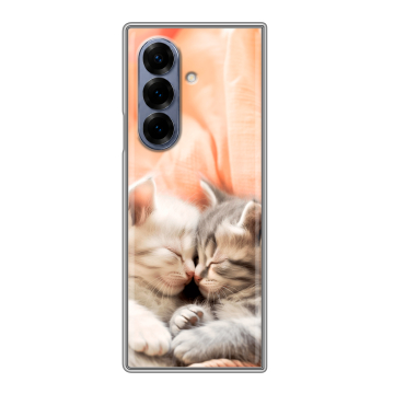 Пластиковый чехол на Samsung Galaxy Z Fold 8 с принтом Котята Пластиковый чехол на Samsung Galaxy Z Fold 8 с принтом Котята