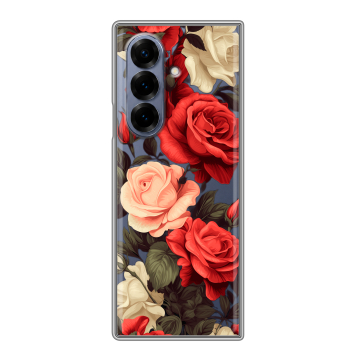 Пластиковый чехол на Samsung Galaxy Z Fold 8 с принтом Розы Пластиковый чехол на Samsung Galaxy Z Fold 8 с принтом Розы